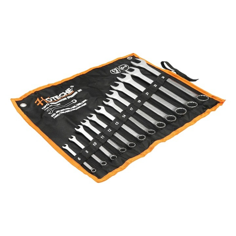 Set de chei inelare profesionale 6-24mm, 12 piese, crom vanadiu, husa transport inclusa [2]