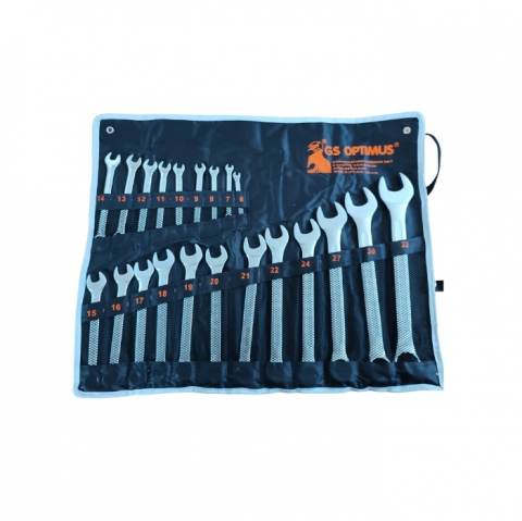 Unelte & Scule Garaj - Set de chei inelare profesionale 6-32mm, 21 piese, crom vanadiu, husa transport inclusa