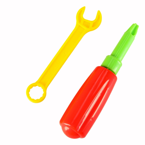 Set de constructie pentru copii, bormasina, suruburi, 261 piese, plastic, multicolor [13]