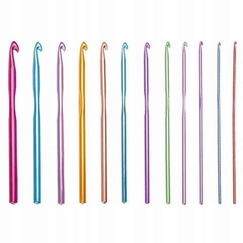 Set de crosetat, 12 piese, marimi diferite 2 mm – 8 mm, culori diverse, din aluminiu – confort, precizie si performanta pentru toate proiectele tale handmade [2]