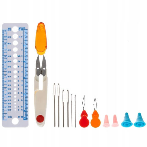 Set de crosetat cu 85 de piese, cu husa de depozitare – accesorii complete pentru proiecte creative si lucrari manuale precise [7]