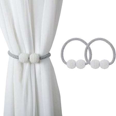 Set de prindere pentru draperii și perdele cu 2 magneți decorativi tip șnur, ornamentați cu mărgele – design elegant pentru decor interior [4]