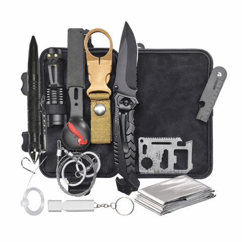SPORT ȘI ACTIVITĂȚI - Set de supravietuire militar 32 in 1, pentru camping si situatii de urgenta