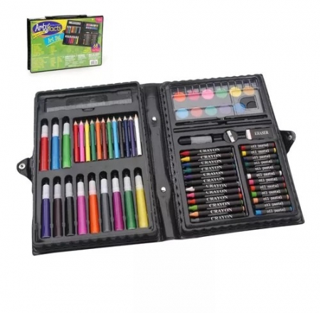 Set pictură și desen - Set desen, creatie copii- carioci, creioane, acuarele 68 accesorii