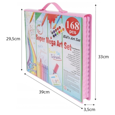 Set desen si pictura artistica, 168 piese, gentuta depozitare cu maner, 39 x 33 x 3,5 cm – complet, organizat si ideal pentru copii si adulti creativi [9]