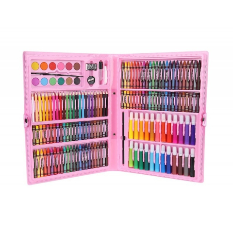 Set desen si pictura artistica, 168 piese, gentuta depozitare cu maner, 39 x 33 x 3,5 cm – complet, organizat si ideal pentru copii si adulti creativi [1]
