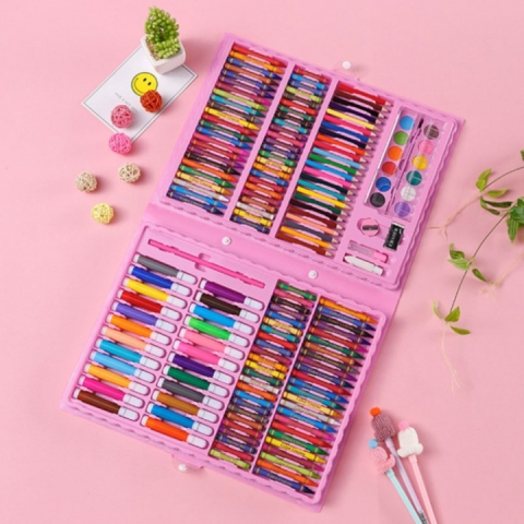 Set desen si pictura artistica, 168 piese, gentuta depozitare cu maner, 39 x 33 x 3,5 cm – complet, organizat si ideal pentru copii si adulti creativi [4]