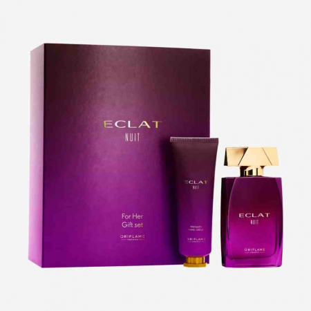 Cutii cadou femei - Cutie Eclat Nuit pentru Ea Oriflame (parfum 50 ml, crema maini 50 ml)