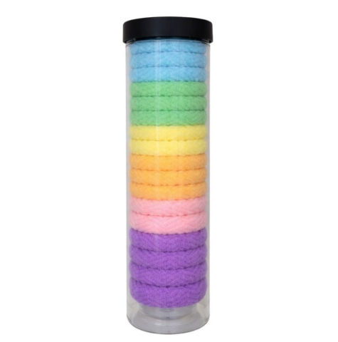 CASA & GRADINA - Set elastice par 20 piese diametru 4.5 cm textile colorate pentru prindere par copii si adulti, elastice moi pentru coada sau impletituri