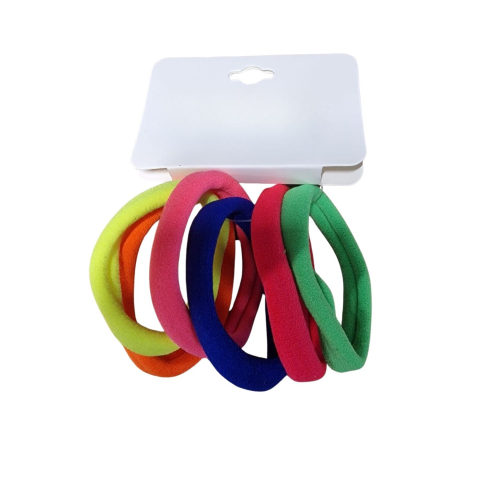 CASA & GRADINA - Set elastice par copii 6 bucati diametru 5 cm accesorii par colorate pentru codite si impletituri