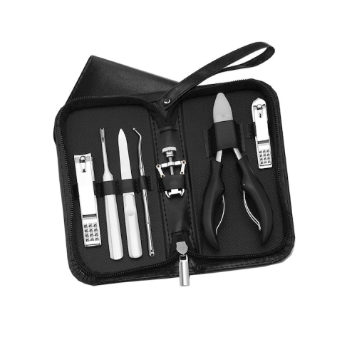 Set elegant de manichiură și pedichiură, cu husă neagră pentru depozitare – 7 accesorii de îngrijire completă, pentru unghii perfecte oriunde [1]