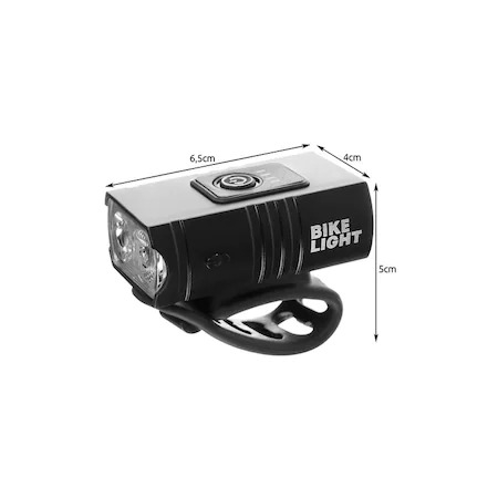 Set far si stop,model Bike Light,autonomie 4 ore,alimentare USB,rezistenta la apa [3]