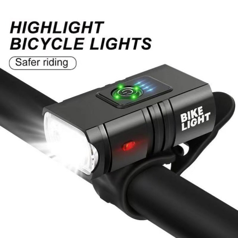 Set far si stop pentru bicicleta ,model Bike Light, autonomie 4 ore,alimentare USB, rezistenta la apa [1]
