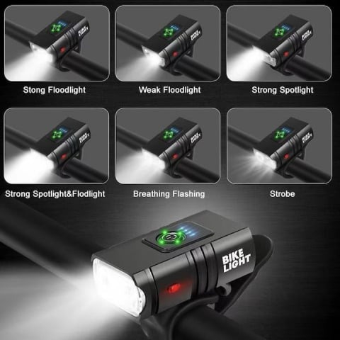 Set far si stop pentru bicicleta ,model Bike Light, autonomie 4 ore,alimentare USB, rezistenta la apa + set 2 capace valva, rosu [3]