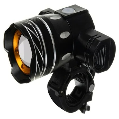 Faruri LED - Set far si stop pentru bicicleta, lumina LED, reincarcabil USB, 1200 mAh, aluminiu si ABS