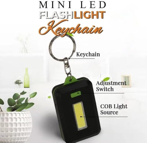 Set iluminare portabila carabina LED rosie 3 moduri + lanterna tip cheie LED rosu-negru cu carlig pentru chei [2]