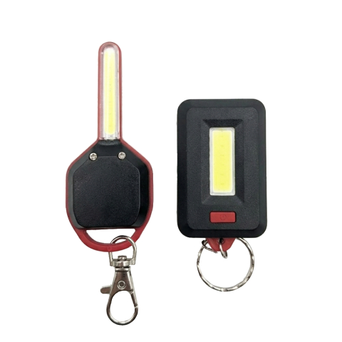 SPORT ȘI ACTIVITĂȚI - Set iluminare portabila lanterna tip cheie LED rosu-negru + lanterna breloc LED 1.5W cu inel pentru chei