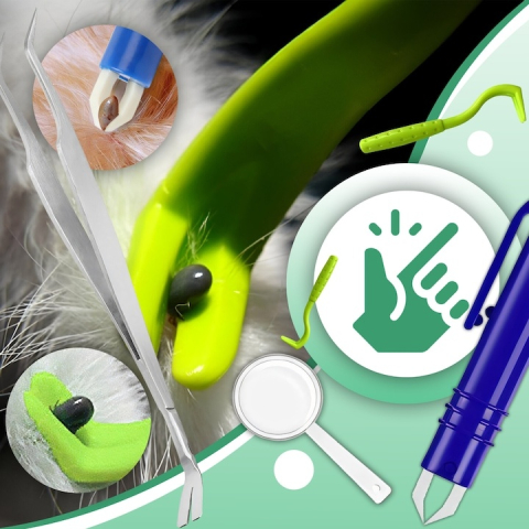 Set indepartare capuse 8 piese, carlige, pensete, lupa, pieptene, etui, pentru oameni si animale [4]