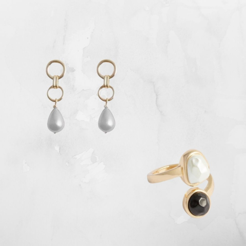 Set Inel și Cercei Avon Lestari – rafinament auriu, perle luminoase și eleganță festivă [5]