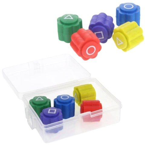 JOCURI ȘI JUCĂRII - Set joc de dexteritate Gonggi Nobo Kids, transparent, 1.5 x 1.5 x 1.5 cm