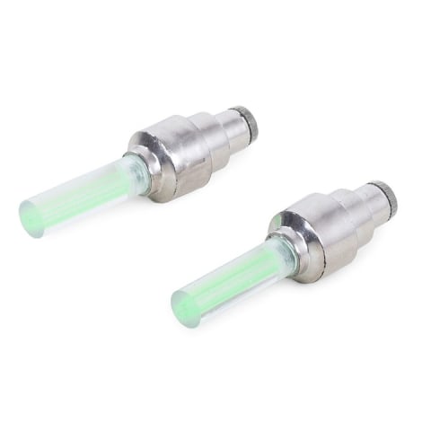 Set lumini LED pentru ventil, cu senzor de miscare, lumina verde – compatibil universal pentru masini si biciclete, impermeabil, carcasa metalica