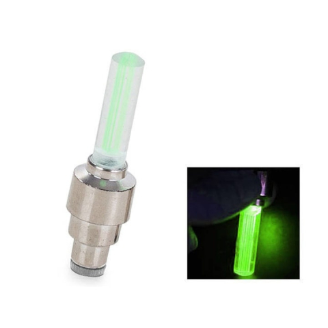 Set lumini LED pentru ventil, cu senzor de miscare, lumina verde – compatibil universal pentru masini si biciclete, impermeabil, carcasa metalica [3]