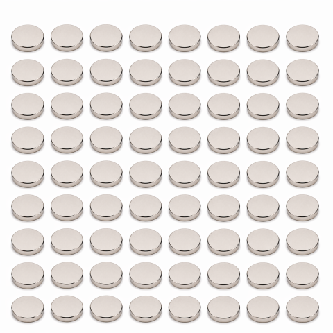 CASA & GRADINA - Set magneti neodim puternici N48 tip disc 10x1.5 mm, 50 bucati, fixare sigura, aplicatii tehnice si proiecte DIY