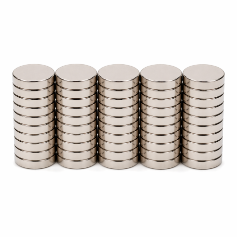 Set magneti neodim puternici N48 tip disc 10x1.5 mm, 50 bucati, fixare sigura, aplicatii tehnice si proiecte DIY [1]