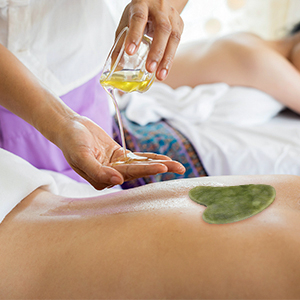 Set Masaj Facial 2 in 1: Rola Dubla (Roller) din Jad Verde si Piatra Gua Sha, Calitate Premium, Efect Anti-Aging, Lifting si Drenaj Limfatic [3]