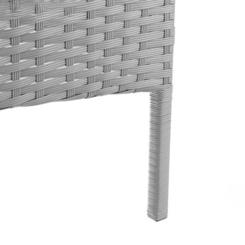 Set mobilier gradina ratan gri deschis cu canapea 2 locuri, 2 fotolii si masa sticla, perne incluse, rezistent exterior [10]