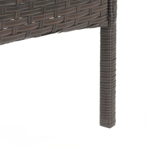 Set mobilier gradina ratan maro cu canapea 2 locuri, 2 fotolii si masa sticla, perne incluse, rezistent exterior [6]