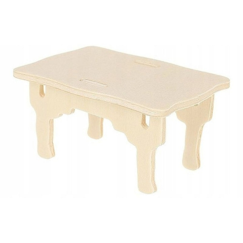 Set mobilier pentru casuta de papusi natur, 34 piese din lemn DIY, mobilier miniatural de asamblat si personalizat, 175 elemente, 3 ani+ [15]