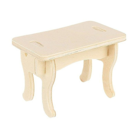 Set mobilier pentru casuta de papusi natur, 34 piese din lemn DIY, mobilier miniatural de asamblat si personalizat, 175 elemente, 3 ani+ [16]