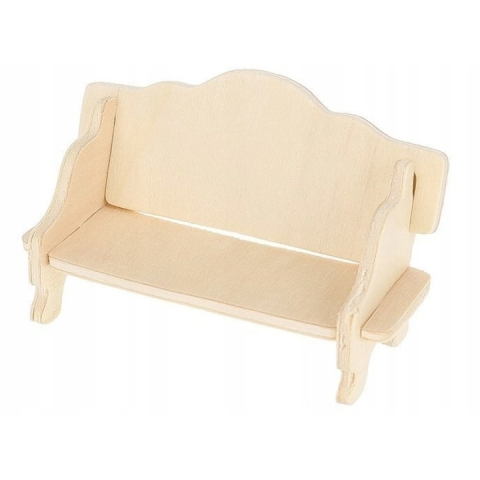 Set mobilier pentru casuta de papusi natur, 34 piese din lemn DIY, mobilier miniatural de asamblat si personalizat, 175 elemente, 3 ani+ [6]