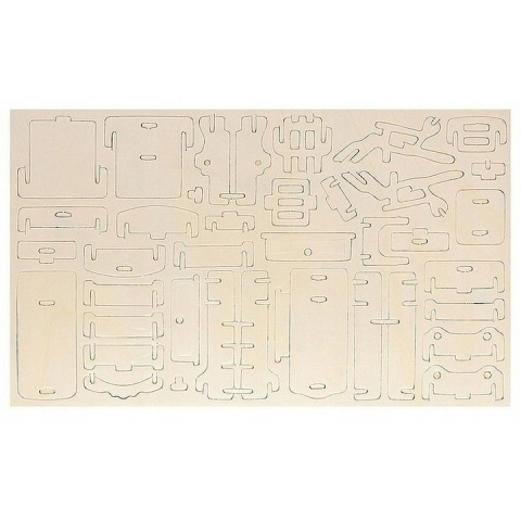 Set mobilier pentru casuta de papusi natur, 34 piese din lemn DIY, mobilier miniatural de asamblat si personalizat, 175 elemente, 3 ani+ [4]