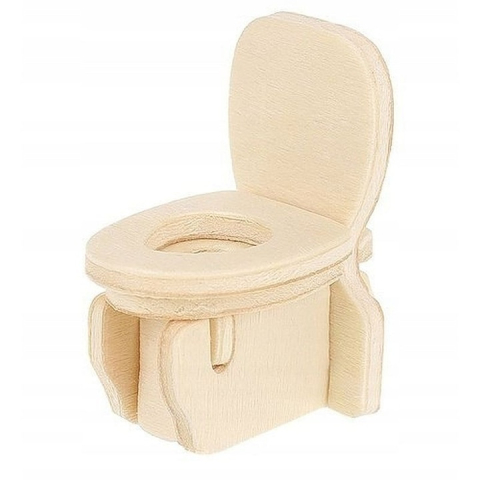 Set mobilier pentru casuta de papusi natur, 34 piese din lemn DIY, mobilier miniatural de asamblat si personalizat, 175 elemente, 3 ani+ [13]