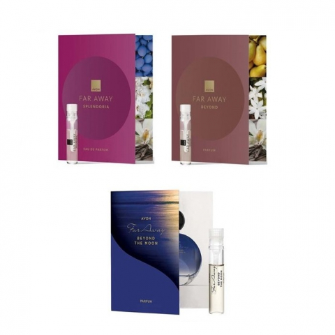 Set mostra de parfum 2 ml Avon si trandafir rosu cu suport si cutie cadou, suflat la baza cu auriu [1]