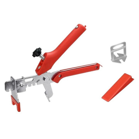 Unelte & Scule Garaj - Set nivelare gresie 300 clipsuri de 2mm, 100 pene cu latimea de 22 mm si cleste de nivelare