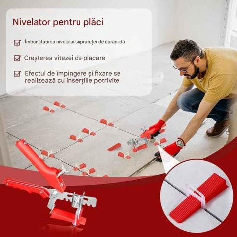 Set nivelare gresie și faianță 901 piese – 700 clipsuri, 200 pene, 1 clește de montaj  Montaj rapid și precis pe perete și podea [5]
