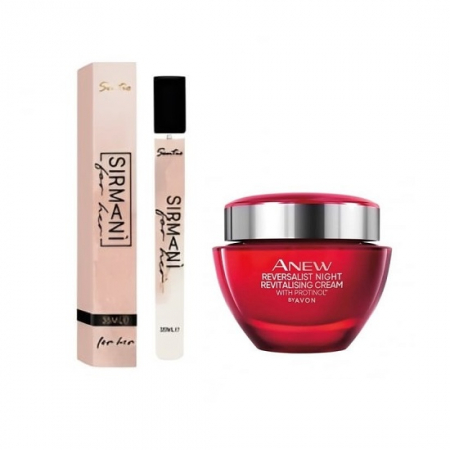 PARFUMURI & SETURI - Set parfum dama Sentio Sirmani 35 ml si crema de fata Anew 35 ani +, de noapte