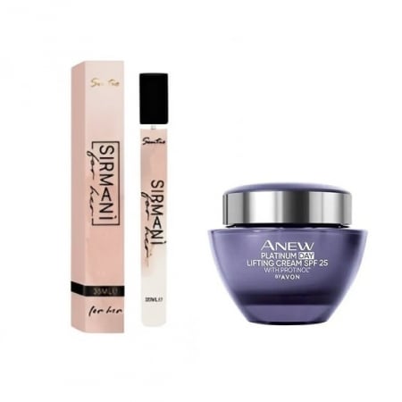 PARFUMURI & SETURI - Set parfum dama Sentio Sirmani 35 ml si crema de fata Anew 55 ani +, de zi