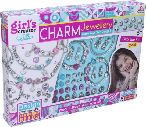 Set pentru confectionare bratari, margele, pandantive, pentru copii, multicolor, 26 x 22 x 4.5 cm [1]