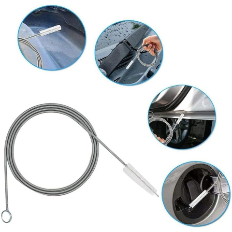 Set pentru curatarea frigiderului, perie nailon, racleta, ac, seringa, furtun, otel/plastic, alb [11]