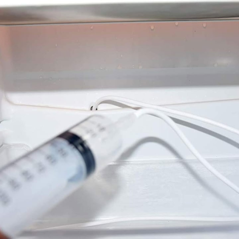 Set pentru curatarea frigiderului, perie nailon, racleta, ac, seringa, furtun, otel/plastic, alb [7]