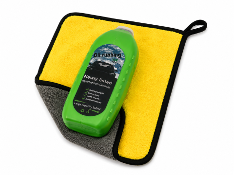 Set pentru Curatarea Geamurilor Auto, Perie Anti-Ceata si Laveta Microfibra 30 x 30 cm, Galben/Gri [6]