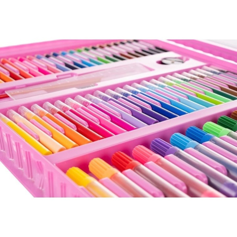 Set pictat si desen, 208 piese, gentuta depozitare tip valiza, 41 x 103 x 28 cm – complet, educativ si ideal pentru copii pasionati de arta [8]