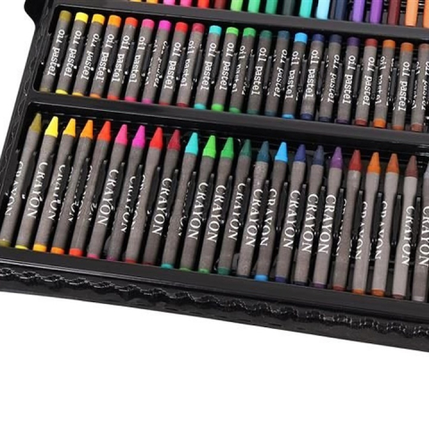Set pictura si desen pentru copii, 168 piese, creioane, pasteluri, acuarele, carioci si accesorii, trusa depozitare usoara, multicolor [3]