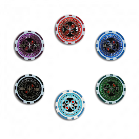 Set de poker cu 200 jetoane numerotate,trusa depozitare din aluminiu - Multicolor [1]