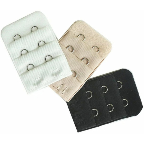 Mercerie - Set prelungire sutien, extensii cu 3 pozitii de prindere, 3 bucati, elastic, 5x3.2 cm, negru/crem/alb – solutie practica pentru marirea circumferintei sutienului