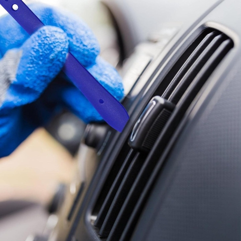 Set profesional 11 chei extractoare pentru demontarea tapiteriei auto si a radioului, material plastic rezistent, 11 piese, culoare albastra [5]